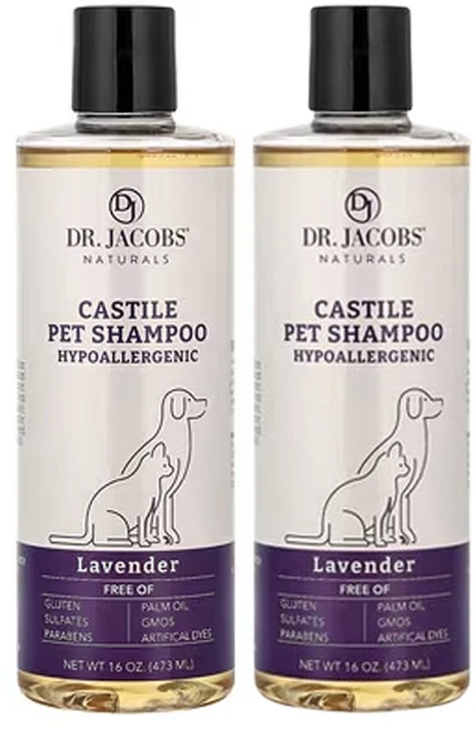 닥터 제이콥스 네츄럴스 카스티야 펫 샴푸 라벤더 (16oz), 2개, 473ml - 쿠팡