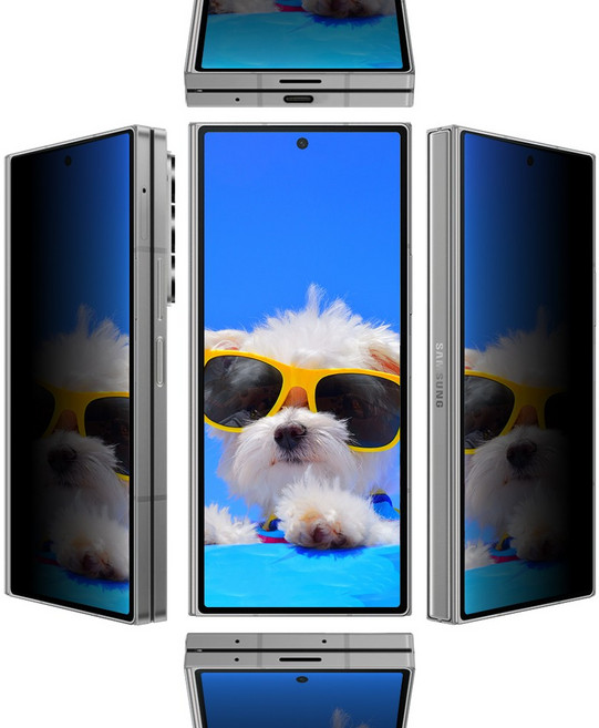 폴드 전면 액정 들뜸없는 강화유리 360도 사생활 보호필름, 1개