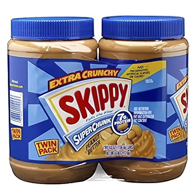 스키피 Extra Crunchy Super Chunk Peanut Butter 2개입, 1.36kg, 2개