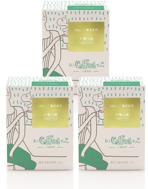 大隱珈琲 大隱16號 綜合配方 濾掛式咖啡 - LOHAS 樂活系列, 10g, 3盒, 10個裝