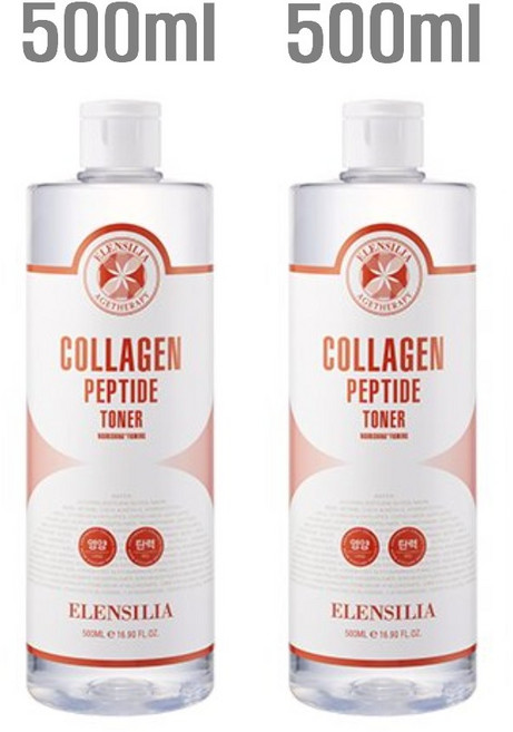 [엘렌실라] 콜라겐 펩타이드 대용량 토너 500ml, 4개, 1L