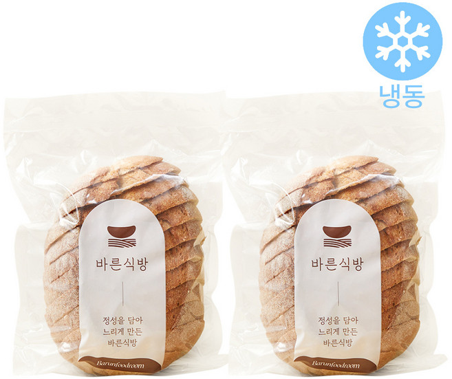 바른식방 통밀 깜빠뉴 (냉동), 4개, 400g