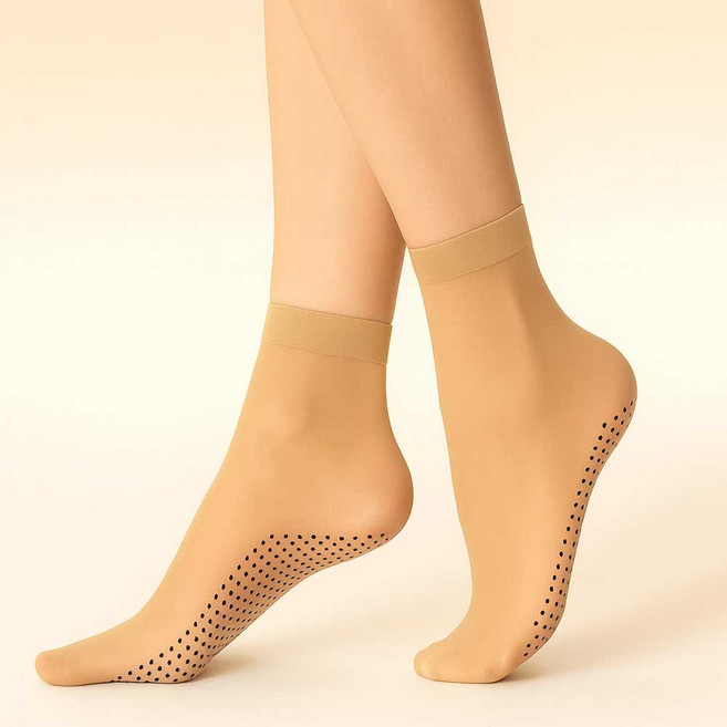 실루엣 미끄럼방지 논슬립 고탄력 발목 스타킹 시스루 양말 10켤레