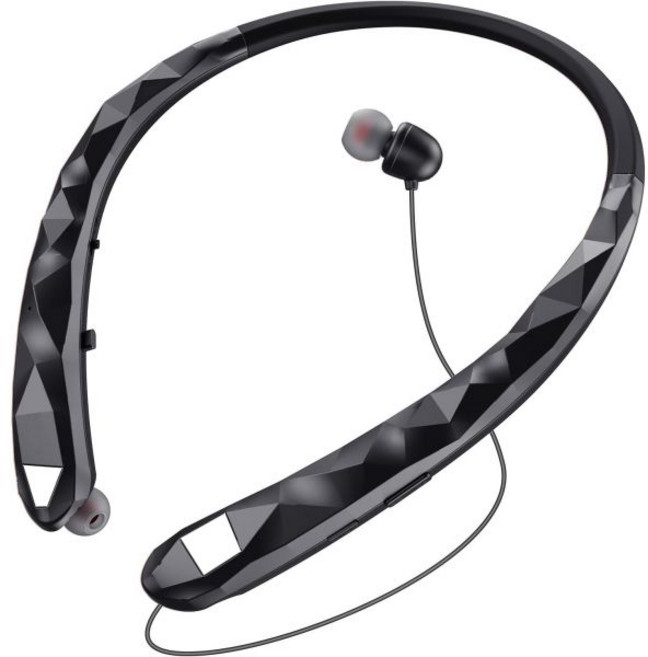 Neckband Bluetooth Headphones Retractable Headphone 5.3 IPX5 Waterproof 18H Playback with ANC for