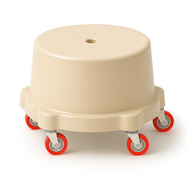 헤이미샤 무빙체어 앉은뱅이 이동식 무빙의자 작업 청소용 이동의자 (대형), 1개, 베이지