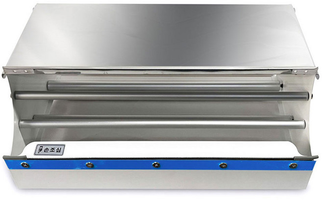 칼날교체형 신형 에이스 업소용랩핑기 랩포장기 400mm 비전기 랩기계 식품 배달 AP-400_SINU, 1개, 스테인리스 / 흰색