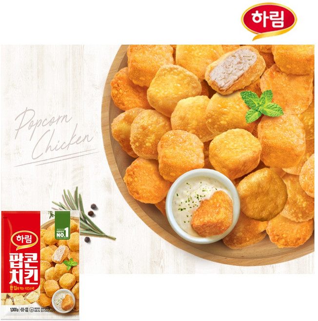 하림-팝콘치킨1kg /콜팝/오리지날 팝콘, 1kg, 3개