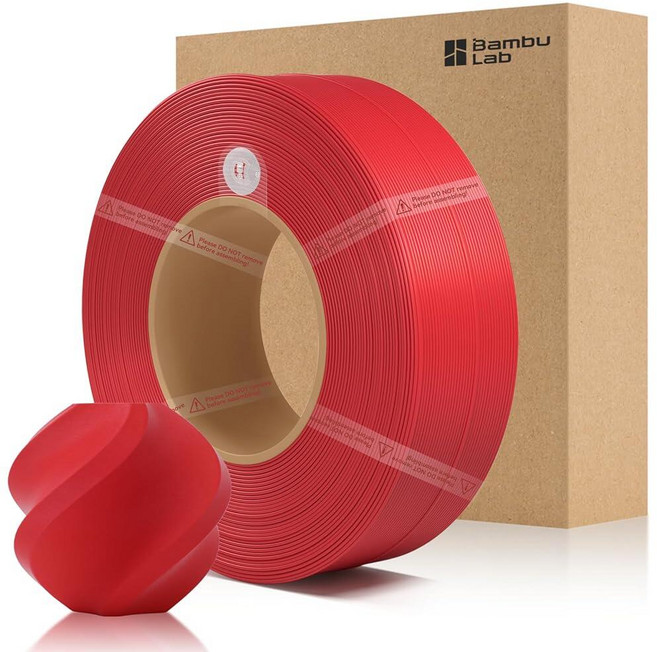 Bamboo PLA 매트 리필 필라멘트 1.75mm 1KG (2.2lbs) Bambu Lab A1/X1/P1 시리즈 3D 프린터용 RFID 포함 쉬운 인쇄 3D 프린팅 필라, 스칼렛 레드 11200