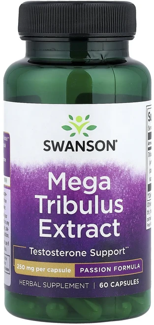 단백질 비타민 철분 마그내슘 칼슘 Swanson 메가 트리뷸러스 추출물 250mg 캡슐 60정 고루고루섭취해주세요, Swanson메가트리뷸러스추출물250mg캡슐60정, 1개 - 쿠팡