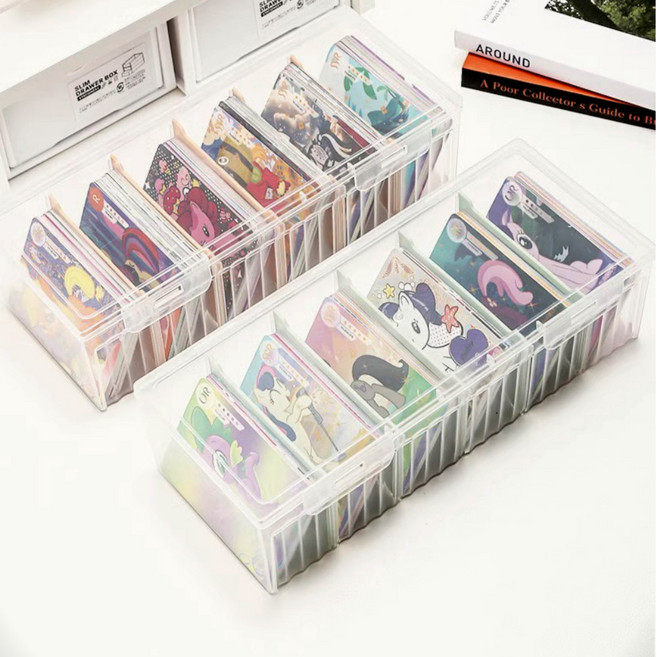 감성팩토리 카드 보관함 다용도 케이스, 핑크+그린, 2개