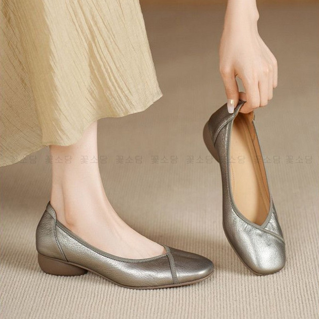 꽃소담 여성 말랑 베이직 플랫슈즈 발편한 로퍼 플렛 단화 (2cm) MAL143