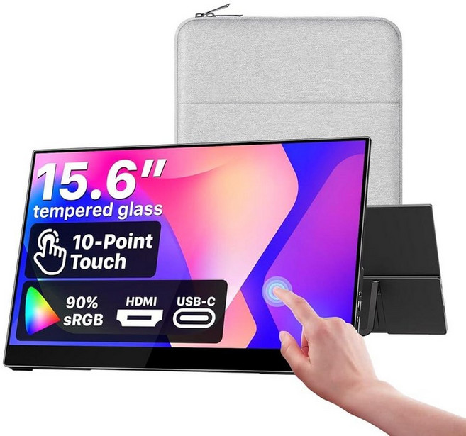 Cocopar 휴대용 모니터 15.6인치 1080P FHD 60Hz 85% sRGB 여행용 스피커 HDMI USB-C 보조 스크린 노트북 맥북 서피스 PC Xbox PS4/5용