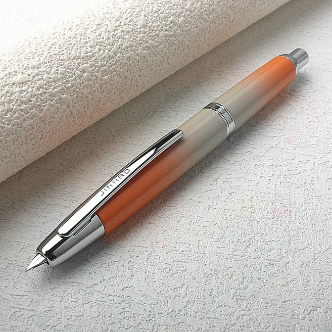 새로운 그라데이션 컬러 Jinhao 10 개폐식 프레스 만년필 EF/F 펜촉(잉크 변환기 포함) 쓰기 선물, 01 EF 0.38MM, 01 10-1