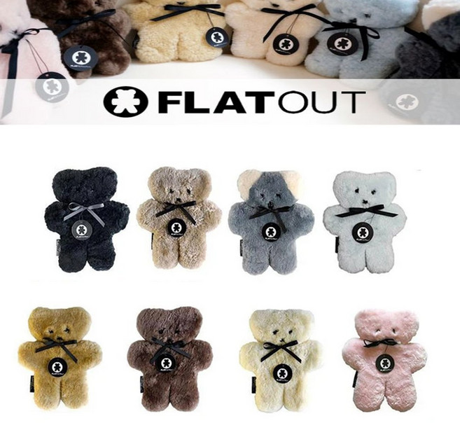 호주 양모 플랫아웃 베어 애착인형 베이비/라지, 로지, 1개