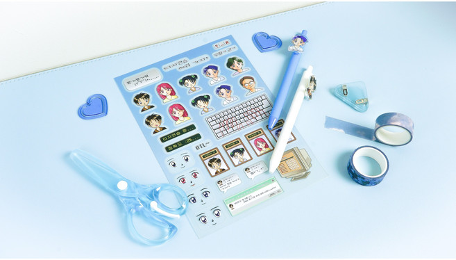 한컴타자 캐릭터 굿즈 판스티커, 1개