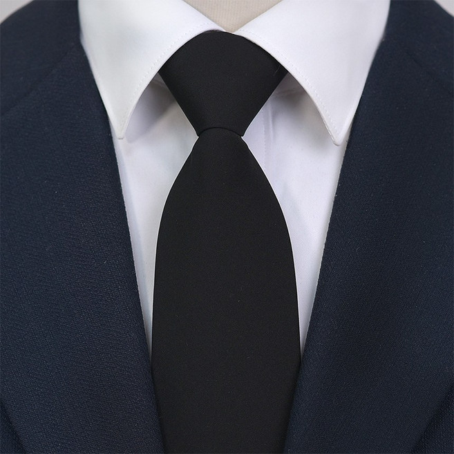 어버너 지퍼 자동 넥타이 8cm 폭 직장인 면접