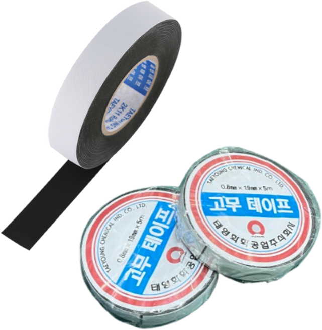 태영 방수 전기 자기융착 절연고무테이프 19mm 5M, 19mm x 5m, 1개