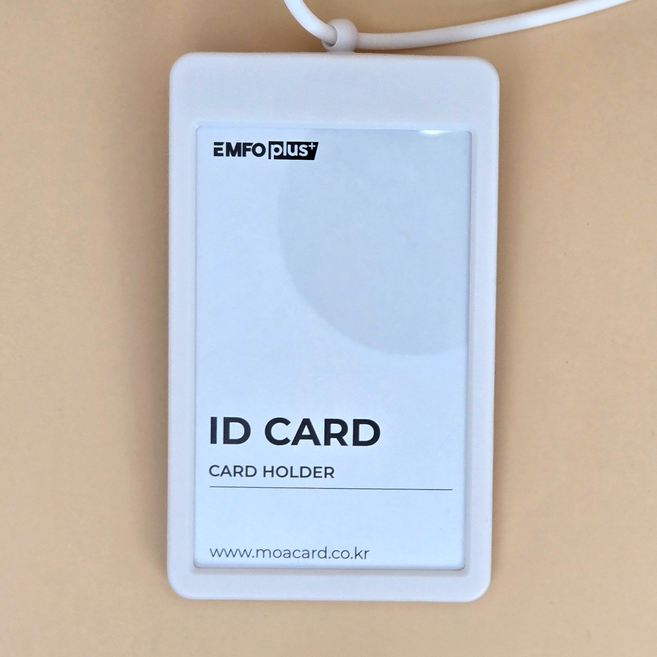 MS 릴케이스 릴홀더 실리콘 목걸이줄 사원증케이스 출입증, 화이트