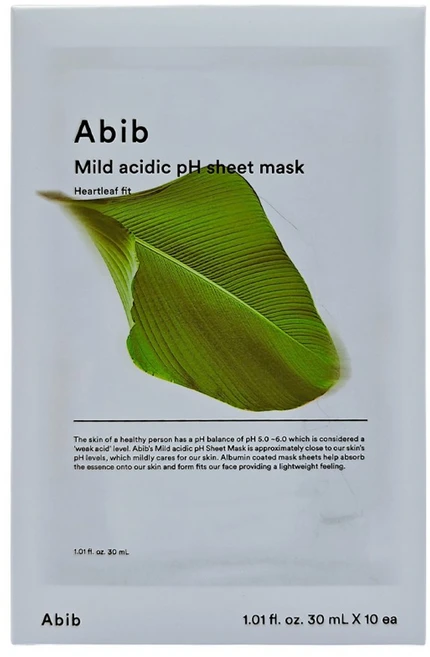 아비브 약산성 pH 시트 마스크 어성초 핏 30ml, 1개입, 5개 - 쿠팡