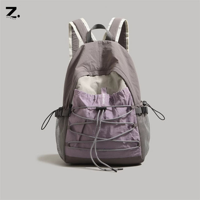 Zoovit 대용량 내마모성 아웃도어 백팩 초경량 휴대용 등산가방, 퍼플