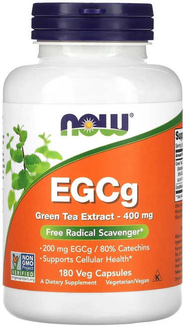 NOW Foods EGCg 녹차추출물 400mg 베지 캡슐 180정, NOWFoodsEGCg녹차추출물400mg베지캡슐180정, 1개 - 쿠팡