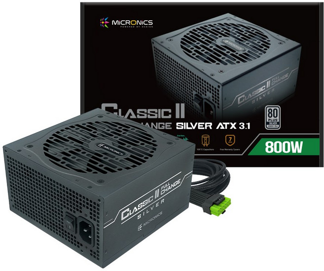 마이크로닉스 Classic II 풀체인지 800W 80PLUS 실버 ATX3.1 컴퓨터 파워 서플라이