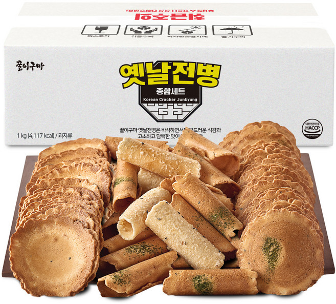 꿀이구마 옛날 전병 세트 센베이 전통과자 간식, 1kg, 1개