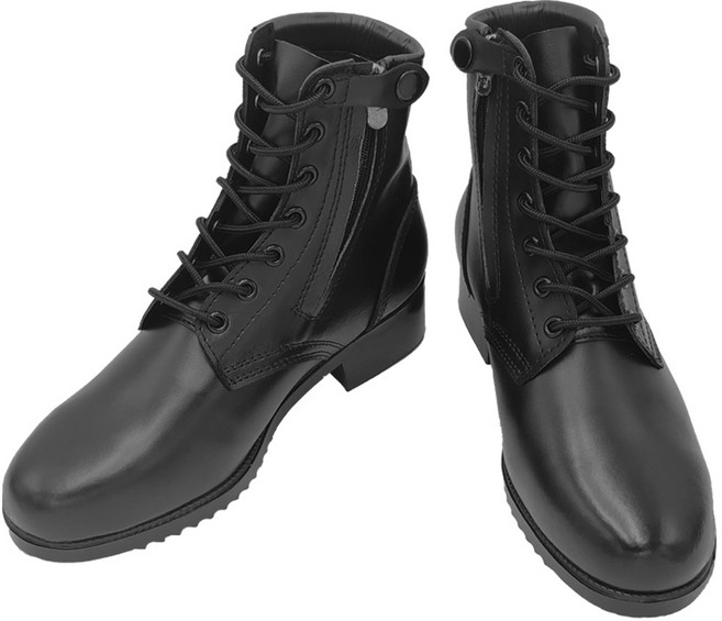 고공점프 전투화 검정색 반목 지퍼 235~300mm 국산 수제 천연소가죽 워커 부츠 군화 신화