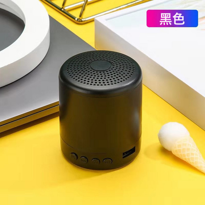 A10金屬藍牙音箱迷你小鋼炮USB便攜式筆記本音響戶外無線車載音響, 鐵喇叭, 黑色藍牙音箱5.0