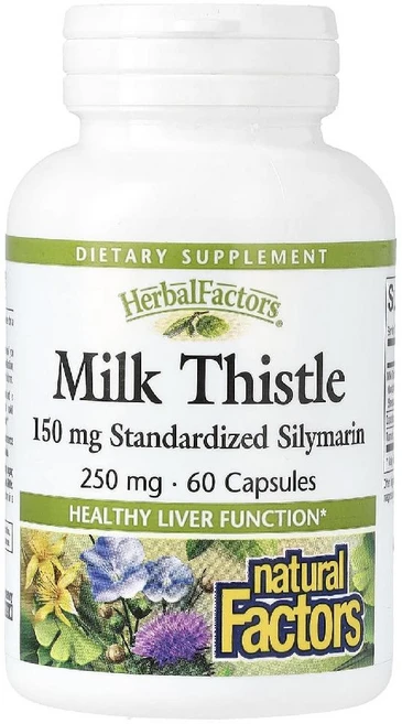 내추럴팩터스 밀크씨슬 밀크시슬 250mg 실리마린 Milk Thistle 캡슐 60정, 1 - 쿠팡
