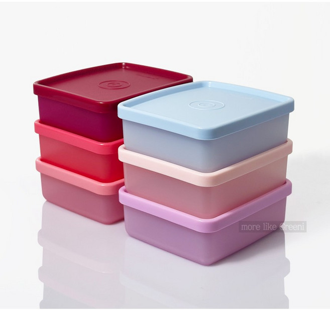 타파웨어 미니냉장기140ml 6인조 밥소분 나물용기 나들이도시락통 반찬통 타파통, 용기6P+뚜껑6P, 1세트