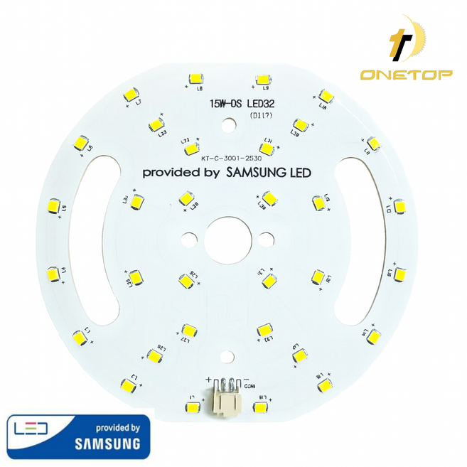 원탑 LED 원형 모듈 15W 삼성칩 PCB 기판 센서등 직부등 매입등 6인치 등 기구 리폼 교체 수리 용, 03.LED모듈 주백색, 주백색, 1개