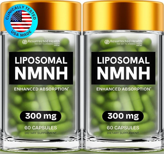 Resurrected Health 리포솜 NMNH 보충제 300mg - NAD 노화 방지 에너지 및 집중력 향상 세포 활력을 위한 NMM 캡슐 대체 타사 테스트 완료 비건, 2 - 쿠팡