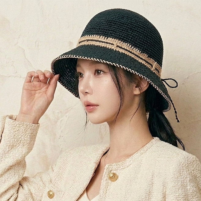 퍼비아 마다가스카르 라피아 햇