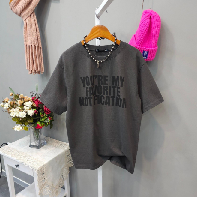 와이 도톰 빈티지워싱 반팔티셔츠