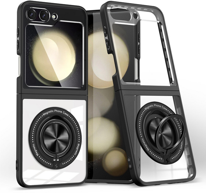 얌코 휴대폰케이스 갤럭시 z플립5 z플립6 z플립7 맥세이프 낙상 방지 핸드폰케이스 360도 회전 거치대