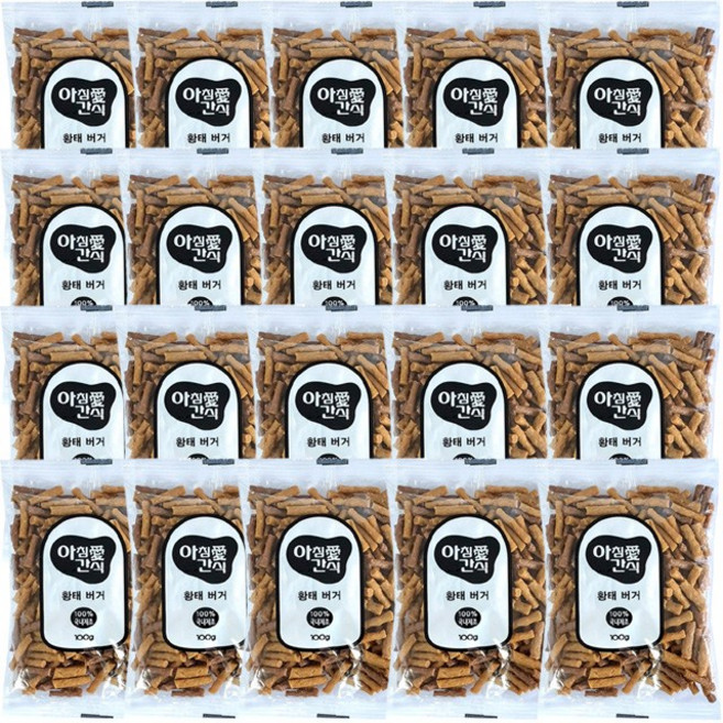 아침애간식 애견용 버거, 황태버거, 100g, 20개