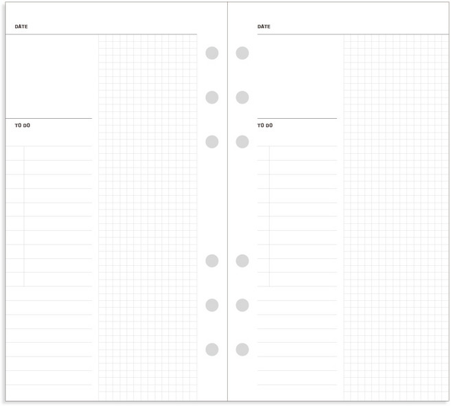 데이스테이션 A6 B6 6공 바인더 데일리 스터디 플래너, 120g, 4. 데일리 3mm 리스트