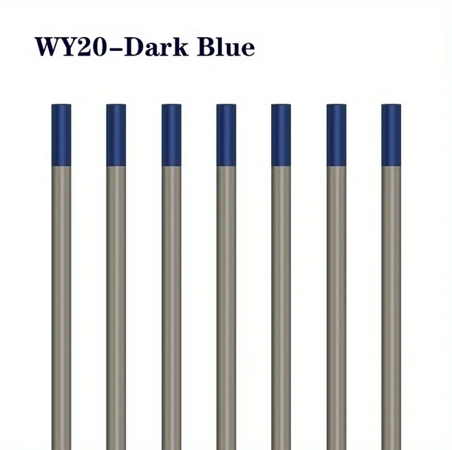 TIG WSME SUPER 용접기용 10개 150mm 전극 헤드 바늘/와이어, 3.2mm, 08 WY20 (Dark Blue)