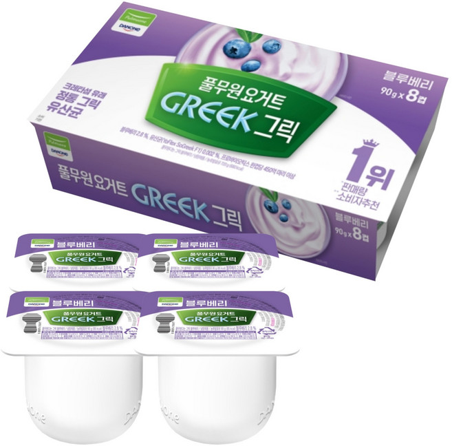 풀무원다논 그릭요거트 블루베리 95g, 12개