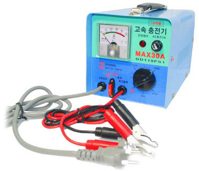 은성 수동 배터리 충전기 DD-119FS1 30A 12V전용 급속, 1개, 145mm