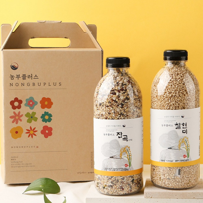 농부플러스 잡곡 찰현미 2병선물세트