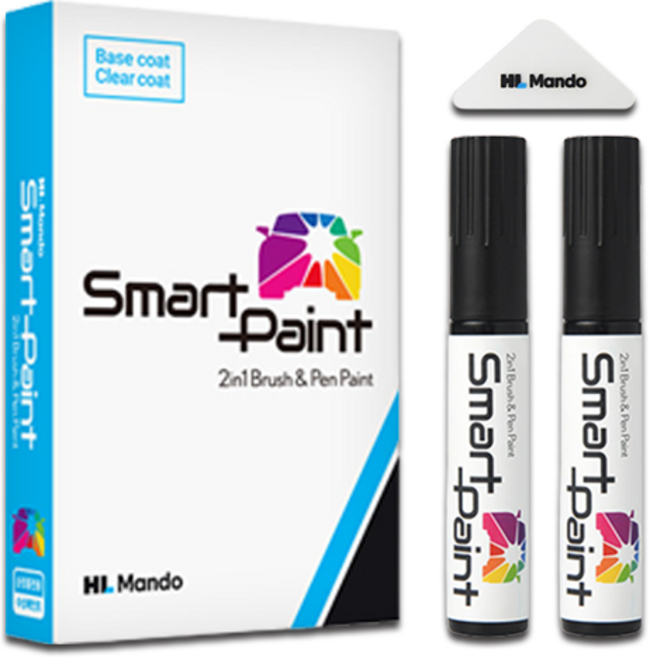 HL만도 르노코리아(삼성) 차량용 도색 컬러 붓펜 + 투명 마감제 세트, 1개