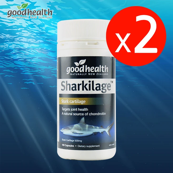 굿헬스 상어연골 샤킬리지 500mg 100캡슐 2통 / Goodhealth Sharkilage, 2개, 100정 - 쿠팡