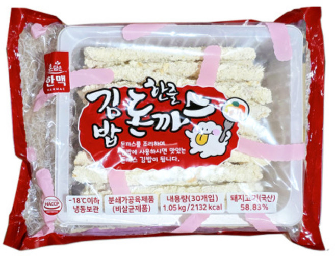 혼담은 김밥용 한줄 돈까스 (30인분), 1개, 1kg
