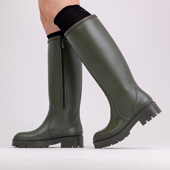 라마트리 여성 레인부츠 롱에딧스텝 미끄럼방지 방수 쿠션 롱장화