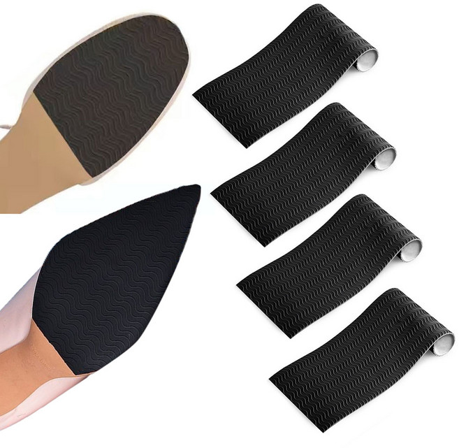 엔빙 잘라쓰는 구두 운동화 미끄럼방지 패드 셀프 밑창 수선패드 NV-168, 4개, 블랙 ( 27*10 CM)