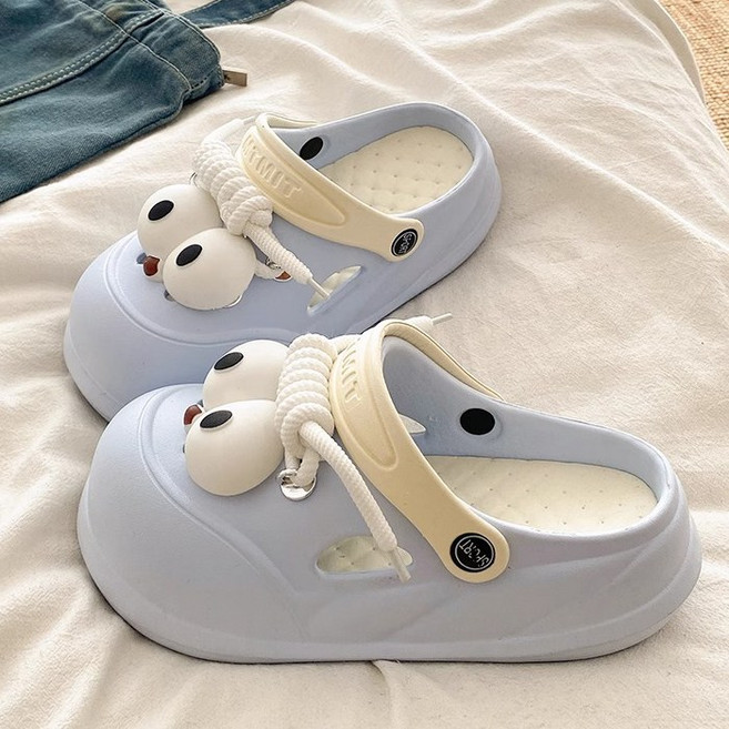 곰돌이샵 5cm 통굽 귀여운 왕눈이 EVA 클로그 샌들 슬리퍼