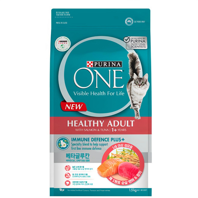 퓨리나원 캣 순살 연어 기능성 사료, 어덜트, 1.5kg, 1개
