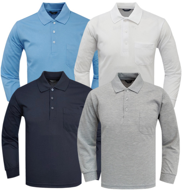 나인앤나인 데일리 남녀공용 30수 PK 카라 긴팔 티셔츠